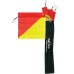 Red & Yellow Safety Flag Kit, 450 x 450mm - For Transport / Oversize Truck & Trailer Loads